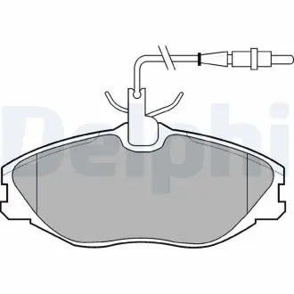 Тормозные колодки дисковые CITROEN / PEUGEOT Xsara / 406/607 &quot;F&quot; 96 &gt;&gt; Delphi LP986 (фото 1)