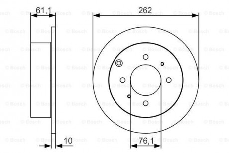 Тормозной диск PR2 HYUNDAI / KIA Matrix / Sonata / Magentis "R" 98-05 BOSCH 0986479S68