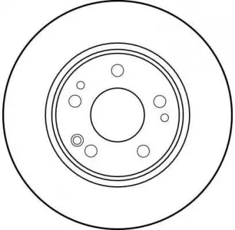 Диск тормозной (1 шт.) MERCEDES 200/230/250/300 / E200 / E220 / E250 TRW DF1581 (фото 1)