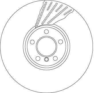 Диск тормозной BMW 5 * (F07, F10) / 7 (F01, F02) "FL" D = 374mm "08 >> TRW DF6622S