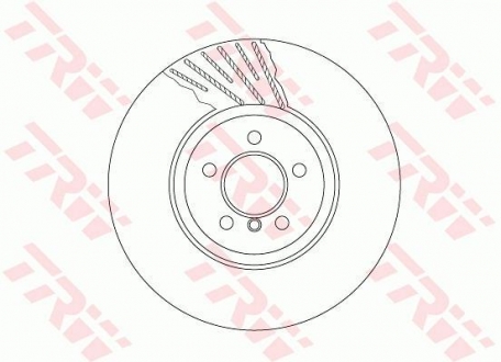 Диск тормозной BMW 5 (F07, F10) / 7 (F01, F02) "FR" D = 374mm "08 >> TRW DF6614S (фото 1)