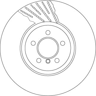 Диск тормозной BMW 5 (F07, F10) / 7 (F01, F02) "FR" D = 374mm "08 >> TRW DF6614S