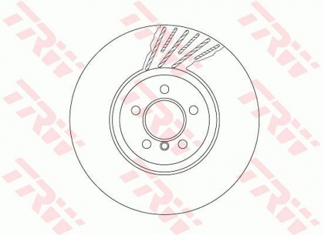 Диск тормозной BMW 5 (F07, F10) / 7 (F01, F02) "FL" D = 374mm "08 >> TRW DF6613S (фото 1)