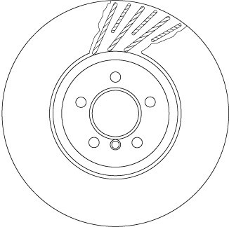 Диск тормозной BMW 5 (F07, F10) / 7 (F01, F02) "FL" D = 374mm "08 >> TRW DF6613S