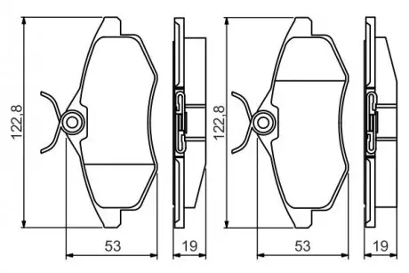 Тормозные колодки CITROEN C2 / C3 \ &#039;\&#039; F 1.1i-1,4i \ &#039;\&#039; 03 &gt;&gt; PR2 BOSCH 0986495268 (фото 1)