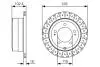 Гальмівний диск TOYOTA Land Cruiser J6 / J7 / J10 \ '\' R \ '\' 98-07 BOSCH 0986479A61 (фото 1)
