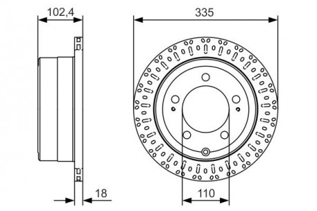 Тормозной диск TOYOTA Land Cruiser J6 / J7 / J10 \ '\' R \ '\' 98-07 BOSCH 0986479A61