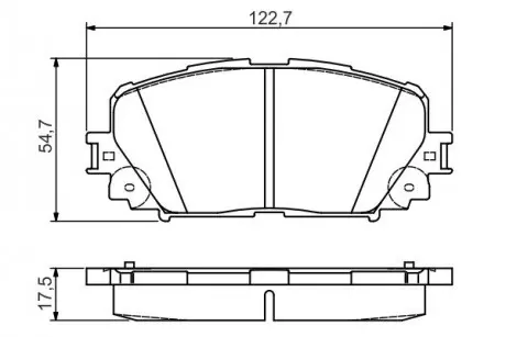 Тормозные колодки дисковые TOYOTA Yaris / Prius \ &#039;\&#039; F &quot;06 &gt;&gt; PR2 BOSCH 0986495109 (фото 1)