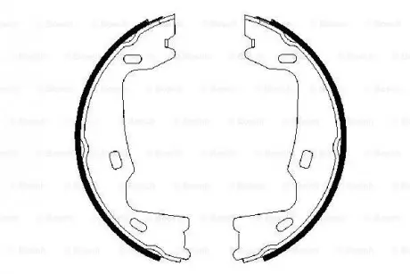 Гальмівні колодки барабанні OPEL / Calibra / Vectra / Omega "89-97 BOSCH 0986487214