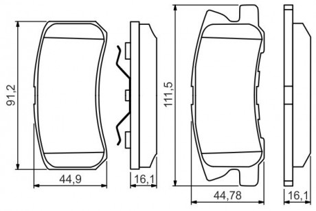 Гальмівні колодки MITSUBISHI Grandis / Montero / Pajero / Shogun BOSCH 0986495357