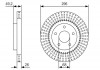 Тормозной диск NISSAN Altima \ '\' F \ '\' 2,5-3,5 \ '\' 06 >> BOSCH 0986479T99 (фото 1)