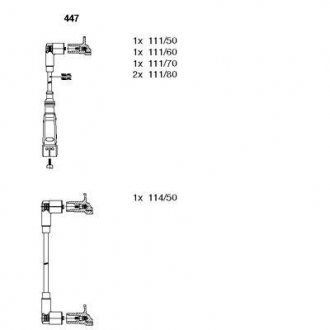 Комплект проводов AUDI / VW 80/100 / Passat "2,0-2,3" 85-96 BREMI 447