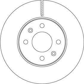 Диск гальмівний (1 шт.) HYUNDAI I20 "F D = 256mm" 14 >> TRW DF6794