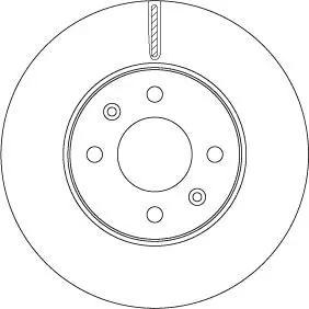 Диск тормозной (1 шт.) HYUNDAI I20 "F D = 256mm" 14 >> TRW DF6794