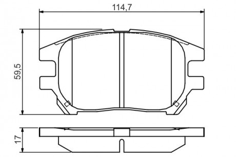 Тормозные колодки дисковые Lexus RX300 U1 2001-2003 F BOSCH 0986495140