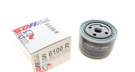 Фильтр масляный LADA2108-09 / RENAULT "1,3-1,6" 82-11 SOFIMA S6100R