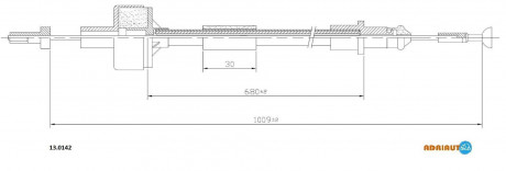 Трос сцепления FORD Escort / Orion all with Abs 9/90 ADRIAUTO 13.0142