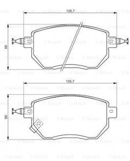 Тормозные колодки, диски Nissan Murano Z50 Front BOSCH 0986494366