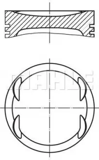 Комплект поршневых колец Mahle VW Touareg 3,0TDI MAHLE KNECHT 033RS001010N0
