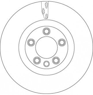 Диск гальмівний VW Touareg "F D = 368mm" 04-10 TRW DF6772S (фото 1)