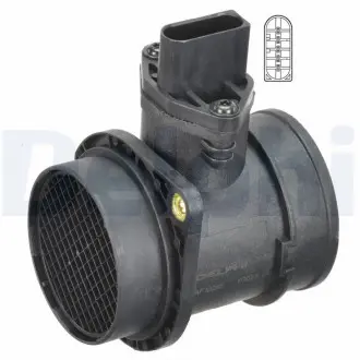 Расходомер воздуха AUDI / VW A3 / TT / Golf "96-02 Delphi AF10265-12B1
