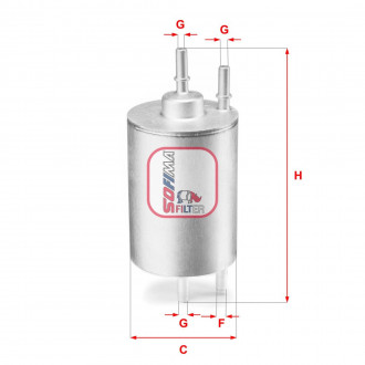 Фільтр паливний AUDI / SEAT "1,8" 02-10 SOFIMA S1958B (фото 1)