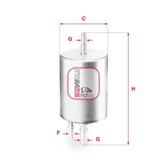 Фильтр топливный AUDI "2,8-3,1" 04-11 SOFIMA S1831B