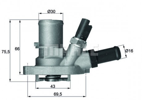 Термостат Behr G.1016.88 FIAT / FORD MAHLE KNECHT TI14988