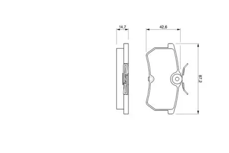 Комплект тормозных колодок BOSCH 0986424472 (фото 1)