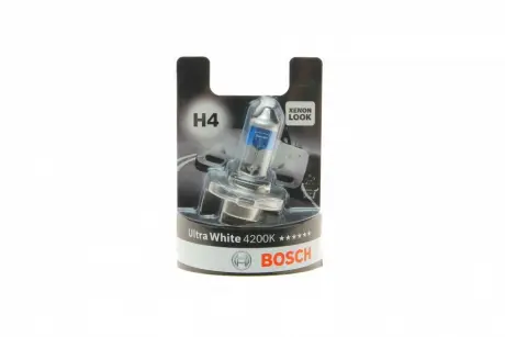 Лампа H4 Ultra White 4200K блістер BOSCH 1987301089
