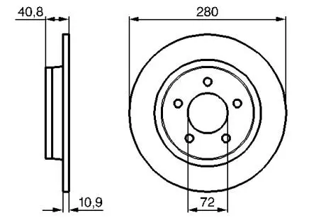 Гальмівний диск MAZDA 3 R "04 >> BOSCH 0986479181