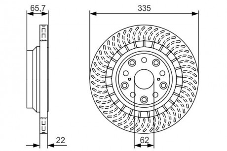 Тормозной диск LEXUS LS \ '\' FR BOSCH 0986479T34