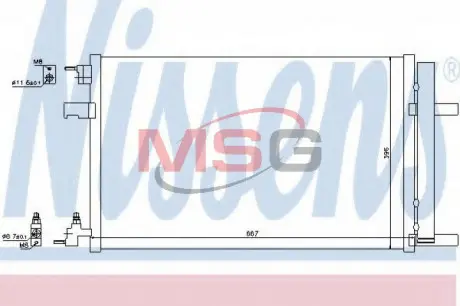 Конденсер кондиционера NISSENS 940135