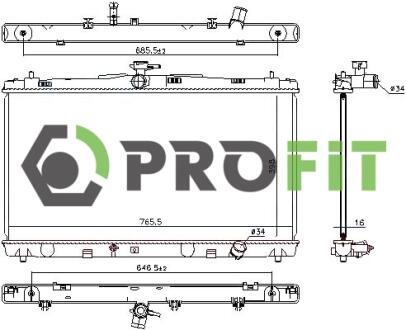 Радіатор охолоджування PROFIT 1740-0412