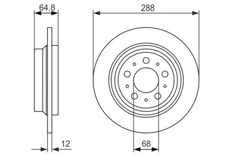 Тормозной диск VOLVO / S60 / V70 BOSCH 0986479873 (фото 1)