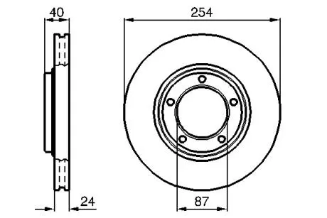 Тормозной диск HYUNDAI H-1 F BOSCH 0986478663