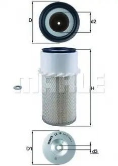 Фильтр повитряний__ Mahle MF MAHLE KNECHT LX16