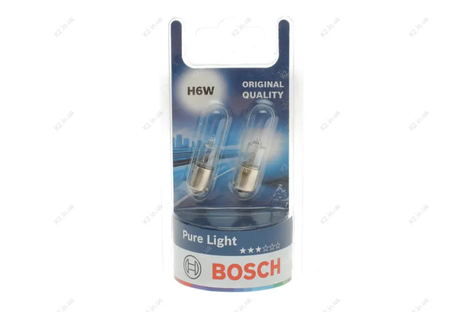 Автолампа Bosch Pure Light H6W BAX9s 6 W BOSCH 1987301035 (фото 1)