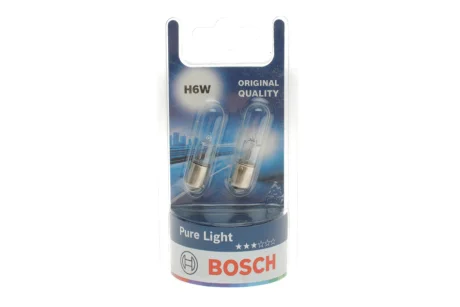 Автолампа Bosch Pure Light H6W BAX9s 6 W BOSCH 1987301035