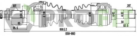 Полуось PROFIT 2730-3027