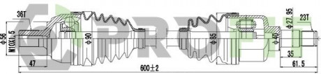 Полуось PROFIT 2730-3016