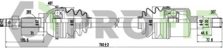 Полуось PROFIT 2730-3011 (фото 1)