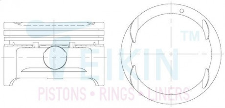 Поршень (компл. На мотор) AVEO-II / Lacetti 1,6 DOHC 16V d79.0 + 0.50 TEIKIN 30105.050