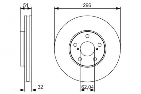 Гальмівний диск LEXUS GS300 / GS430 / SC430 \ '\' F \ '\' 3,0-4,3 \ '\' 97-10 BOSCH 0986479R20