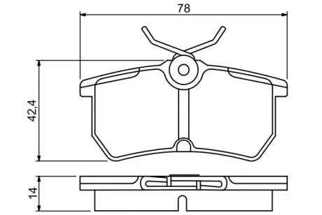 Тормозные колодки дисковые FORD Focus \ '\' R \ '\' >> 05 PR2 BOSCH 0986495227
