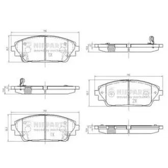Тормозные колодки. к-кт. NIPPARTS N3603076