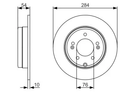 Тормозной диск HYUNDAI / KIA Azera / Grandeur / Sonata / K5 / Optima \ '\' R \ '\' 1,7-3,3 \ '\' 05 >> BOSCH 0986479A45