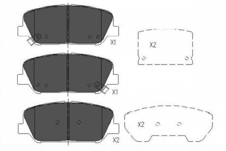 Тормозные колодки дисковые KAVO KBP-3042 (фото 1)