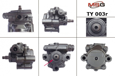 Насос ГУР відновлений LEXUS RX 00-03, RX 03-08, TOYOT CAMRY96-01 Задня кришка на 2 болта MSG TY003R
