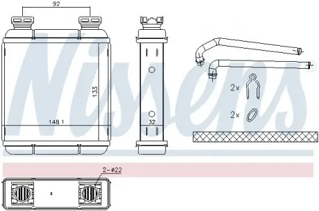 Радиатор печки NISSENS 72072
